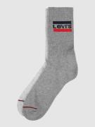 Levi's® Socken mit Label-Detail im 2er-Pack in Mittelgrau, Größe 39/42