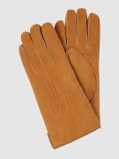 Weikert-Handschuhe Lederhandschuhe aus Lammshearling in Hellbraun, Grö...