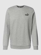 PUMA PERFORMANCE Sweatshirt mit Label-Detail in Mittelgrau, Größe M