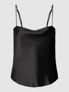 Gina Tricot Top aus Satin mit Spaghettiträgern Modell 'Janet' in Black...