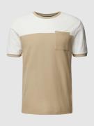 HECHTER PARIS T-Shirt aus Baumwolle im 2-in-1-Look in Sand, Größe XXL