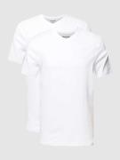 HECHTER PARIS T-Shirt mit V-Ausschnitt in Weiss, Größe M