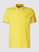 Christian Berg Men Poloshirt mit Label-Patch in Gelb, Größe L