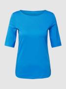 Christian Berg Woman T-Shirt aus Baumwolle mit U-Boot-Ausschnitt in Bl...