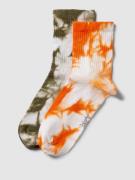Jake*s Casual Socken mit Batik-Look  im 2er-Pack in Orange, Größe 35/3...