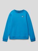 Tommy Hilfiger Teens Sweatshirt mit Label-Print in Aqua, Größe 176