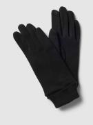 EEM Handschuhe mit gerippten Abschlüssen in Black, Größe S