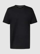 Christian Berg Men T-Shirt mit geripptem Rundhalsausschnitt in Black, ...
