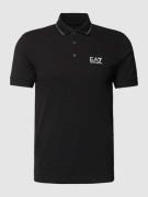 EA7 Emporio Armani Poloshirt mit Label-Print in Black, Größe S