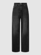 REVIEW Wide Leg Jeans im 5-Pocket-Design in Black, Größe 29