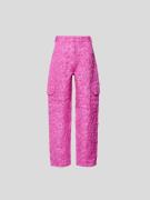 BAUM & PFERDGARTEN Hose mit floralem Allover-Muster in Pink, Größe 34