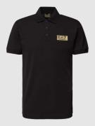 EA7 Emporio Armani Poloshirt mit Label-Patch in Black, Größe S