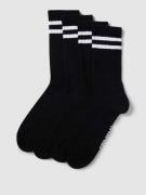 Review Socken mit Kontraststreifen im 4er-Pack in Black, Größe 36/38