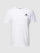 ADIDAS SPORTSWEAR T-Shirt mit Label-Stitching in Weiss, Größe S