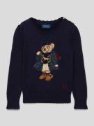 Polo Ralph Lauren Kids Strickpullover mit Motiv-Stitching und Wellensa...