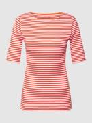 Christian Berg Woman T-Shirt mit Streifenmuster in Orange, Größe 34