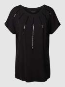 Christian Berg Woman T-Shirt mit Paillettenbesatz in Black, Größe 34