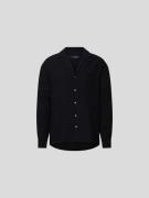 Lardini Freizeithemd mit Leinen-Anteil in Black, Größe S
