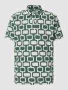 Better Rich Poloshirt mit Allover-Muster in Oliv, Größe M