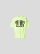 VTMNTS Oversized T-Shirt mit Label-Print in Neon Gelb, Größe S
