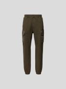 Ten C Jogpants mit elastischem Bund in Khaki, Größe L