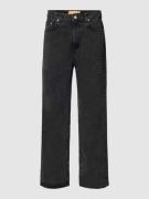 REVIEW Wide Leg Jeans im 5-Pocket-Design in black in Black, Größe 28