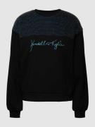 Kendall & Kylie Sweatshirt mit Label-Stitching Modell 'Mixed' in Black...