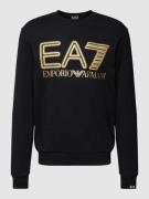 EA7 Emporio Armani Sweatshirt mit Label-Print in Black, Größe M