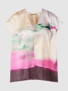 (The Mercer) N.Y. Bluse aus Seide mit Allover-Muster in Pink, Größe 34