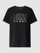 DKNY PERFORMANCE T-Shirt mit Ziersteinbesatz in Black, Größe L