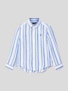 Polo Ralph Lauren Kids Hemd mit Streifenmuster in Weiss, Größe 92