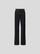 ROTATE Regular Fit Jeans aus Baumwolle in Black, Größe 24