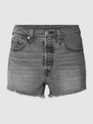 Levi's® Jeansshorts mit Fransen Modell '501 ORIGINAL' in Anthrazit, Gr...
