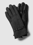 Weikert-Handschuhe Handschuhe mit Fischgrätenmuster in black in Black,...