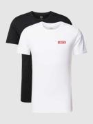 Levi's® T-Shirt mit Label-Print im 2er-Pack in Black, Größe L