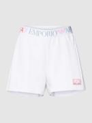 EA7 Emporio Armani Shorts mit Label-Bund Modell 'NATURAL VENTUS7' in W...