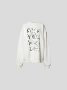 Anine Bing Oversized Sweatshirt mit Motiv-Print in Weiss, Größe XS