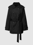 WITHBLACK Trenchcoat mit Umlegekragen in Black, Größe XS