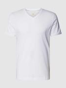 Christian Berg Men T-Shirt mit V-Ausschnitt in Weiss, Größe S