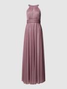 Jake*s Cocktail Abendkleid mit Neckholder in Mauve Melange, Größe 36