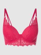s.Oliver RED LABEL Push-up-BH mit Spitze Modell 'Elise' in Kirsche, Gr...