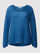 MaxMara Leisure Strickpullover mit U-Ausschnitt Modell 'WASER' in Roya...