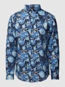 Christian Berg Men Regular Fit Leinenhemd mit floralem Allover-Print i...