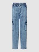 Rich & Royal Straight Leg Jeans mit Cargotaschen in Hellblau, Größe 34
