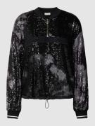 LIU JO SPORT Pullover mit Paillettenbesatz in Black, Größe XS