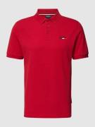 HECHTER PARIS Poloshirt mit Label-Stitching in Rot, Größe M