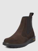 Blauer USA Ankle-Boots mit Label-Print in Dunkelbraun, Größe 45