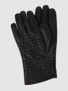 Weikert-Handschuhe Lederhandschuhe aus Lammnappa in Black, Größe 7,5