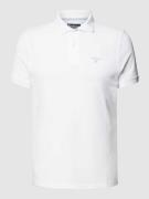 Barbour Slim Fit Poloshirt mit Label-Stitching in Weiss, Größe S