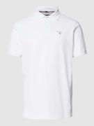 Barbour Poloshirt mit kurzer Knopfleiste in Weiss, Größe S